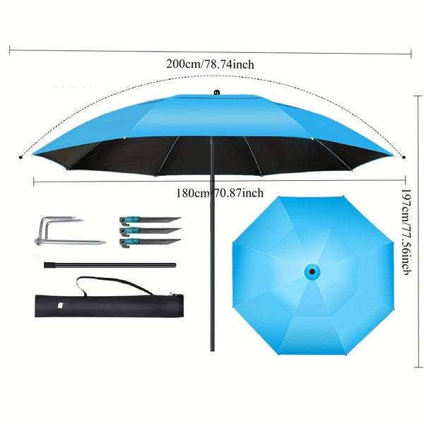 Outdoor Sun Umbrella - Lightweight Foldable Manual Open | Suitable For Camping, Beach, Fishing, And Picnic | Fashionable Patio Accessory | Durable Outdoor Gear, Garden Umbrella