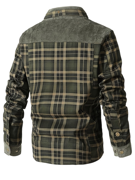 US Size Men'S Casual High-Quality Fall/Winter Plaid Jacket