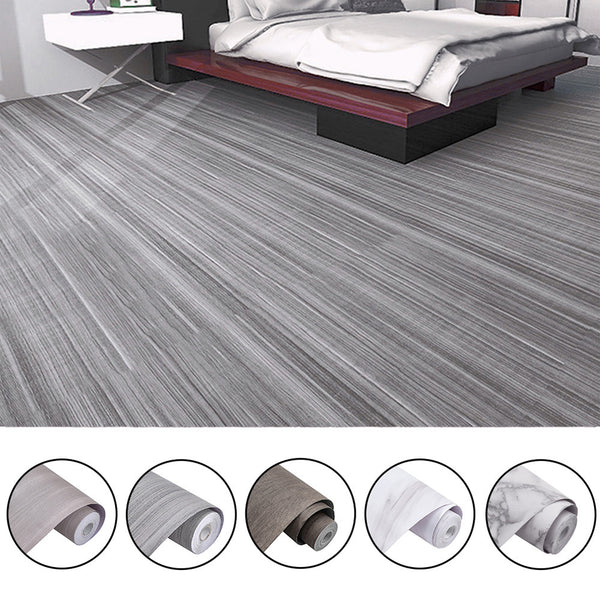 Vinyl Peel and Stick Wood Grain Floor Tile, 61cmx10m Self-Adhesive Vinyl Flooring Roll, Thicken Wear-Resistant Wallpaper Roll for Home Decor Floor & Wall Renovations, Pearl Marble
