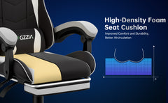 GartistGo Gaming Chair With footrest,Computer Chairs with Lumbar Cushion + Headrest, Height-Adjustable Office Chair for Adults, Girls, Boys