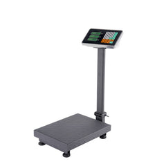 Maximum load-bearing capacity of 100kg, high-precision platform scale, durable dark gray stainless steel material, 40 x 30 x 70. The large scale surface can store unit price memory and accumulate 50g division values. It can store 5 unit prices and 99 cumu