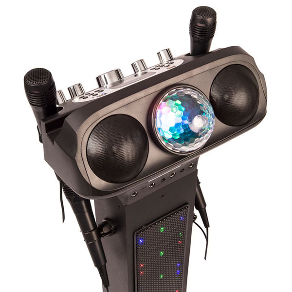 Easy Karaoke Bluetooth Pedestal Karaoke System with Light Effects, EKS468BT