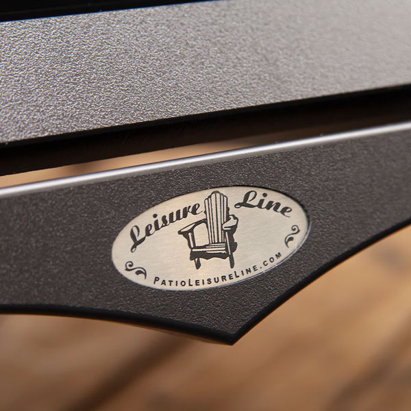 Leisure Line Adirondack Faux Wood Garden Chair in Black