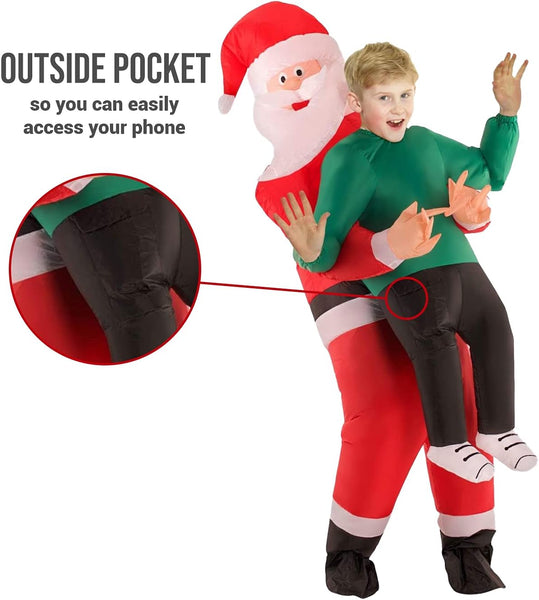 Morph Inflatable Santa Costume Kids, Kids Santa Costume, Inflatable Christmas Costumes, Christmas Blow up Costumes