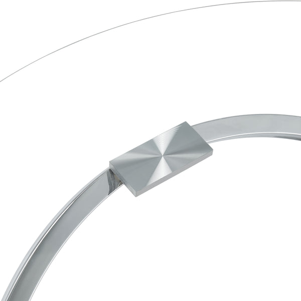 Round Abstract Chrome Effect Coffee Table In Silver Or Gold