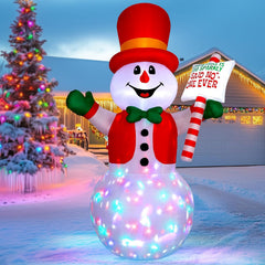 213Cm/7Ft Inflatable Mushroom House Decoration – Outdoor Inflatables with Santa, Penguin, White Bear, Blow up Yard Decor