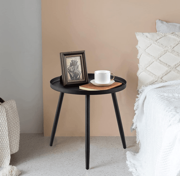 Metal End Table, Round Side Table, Nightstand/Small Tables for Living Room, Accent Tables Cheap, Side Table for Small Spaces,41.5 × 46.5 cm