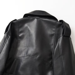 2025 Short Faux Leather Jacket Spring And Autumn American Retro Temperament Motorcycle Jacket Top Coat Women'S Clothing