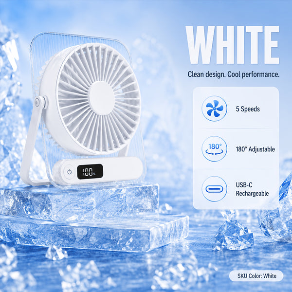 Ultra Quiet Desktop Fan Mini Air Circulator with Digital Display And Fast Cooling for Study Office And Dorm Use