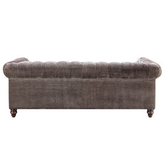 Allington 3 Seater Grey Fabric Chesterfield Sofa