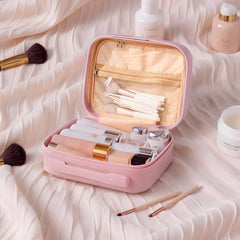Portable Handheld Plastic Makeup Bag with Elastic Band & Zipper, Jewelry Box, Gift Box for Storing Souvenirs, Luggage Cart for Boarding The Aircraft, Multifunctional Suitcase with Internal Dividers, Can Hold Cosmetics, Towels, Toiletries