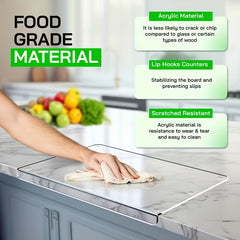 Acrylic Chopping Board, Easy to Maintain, Non-Slip Feature, Equipped with Safety Edges, A Must-Have Kitchen Tool, Long-Lasting, Promotes Food Safety - Suitable for Meat, Fruits, Vegetables, Contemporary Look, Stylish Design