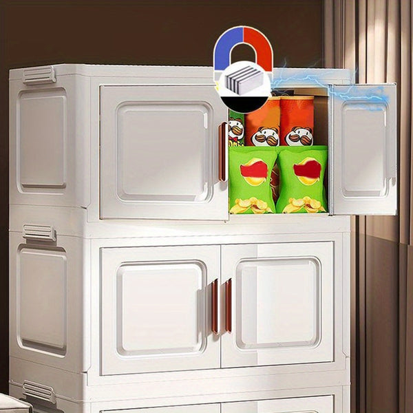 Versatile 5 Tier Storage Bins with Wheels - Durable Plastic Material - Stackable Storage Bins for Organizing Clothes, Toys, and Other Items