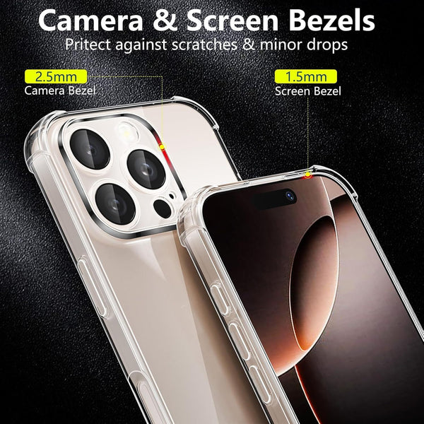 Case For iPhone 17 Pro Max 16 Pro Max Plus 15 14 13 11 12 7 8 17 Air Clear Shockproof Phone Cover
