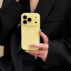 Phone Case - A Premium Minimalist Orange Magnetic Phone Case with Lens Protection, Fingerprint Resistance, And Wireless Charging Support, Designed for The for Iphone 17/16/15/14/13 Pro Max/Plus. This Stylish Business Phone Protector Features Precise