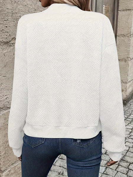 Solid Color Casual Zip-Up Cardigan Jacket