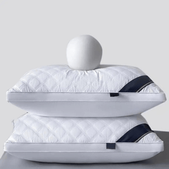 2pcs Luxury Neck Support Pillow - Five-Star Hotel Pillow Quality, High-Density Non-Collapse Core-Comfortable Relax, Deep Sleep Pillows