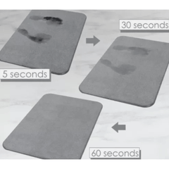 Grey,Quick Dry Diatomite Bath Mat - Clean Slate (Marble)