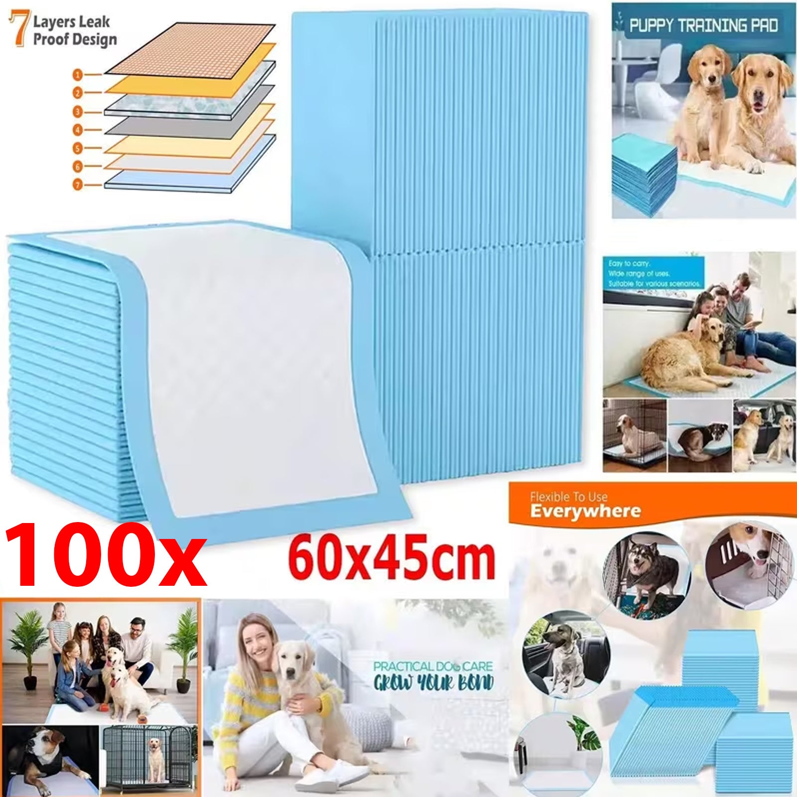 100Pcs Thick, Odor-Controlling Disposable Diapers for Dogs And Cats, Designed to Absorb Urine Effectively