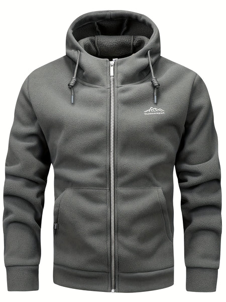 Autumn/Winter Hooded Cardigan Sweatshirt for Men and Women, Thickened Polar Sweatshirt Jacket