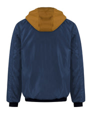 Pearson OBM Men'S Winter New Korean-Style Hooded Jacket, a Casual And Trendy Outerwear, Solid Color, Formal Style, with Zipper Details