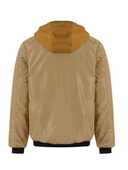 Pearson OBM Men'S Winter New Korean-Style Hooded Jacket, a Casual And Trendy Outerwear, Solid Color, Formal Style, with Zipper Details