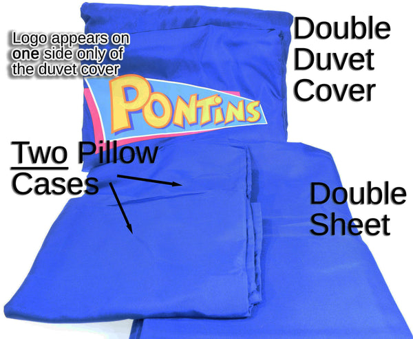 4pcs Royal Blue Double Duvet Set 2 Pillow Cases 1 Double Sheet 1 Double Duvet Cover