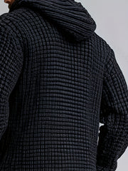 Men's Casual Sport Sweater, Long Hooded Knit Cardigan with Thick Yarn Knitting, Large Side Pockets, Loose Fit, Warm and Stylish, for a Casual and Stylish Look