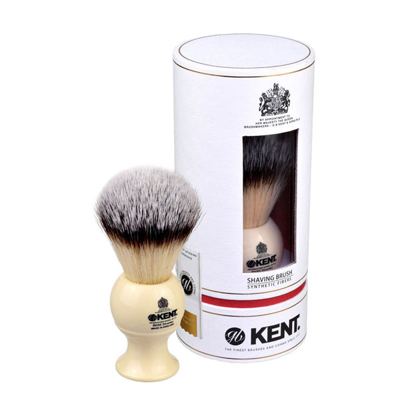 Kent Large Synthetic Shaving Brush, Ivory White