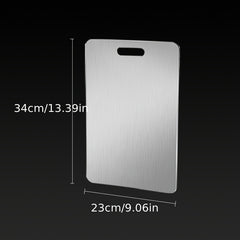 Stainless Steel Chopping Board - 15* 11-inch Anti-slip Kitchen Chopping Board, 13* 9-inch Cutting Board. Safe to Use, Scratch-resistant, Easy to Clean, Durable And Hygienic. Suitable for Meat, Vegetables And Fruits