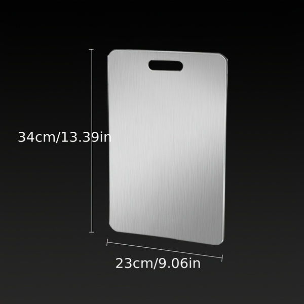 Stainless Steel Chopping Board - 15* 11-inch Anti-slip Kitchen Chopping Board, 13* 9-inch Cutting Board. Safe to Use, Scratch-resistant, Easy to Clean, Durable And Hygienic. Suitable for Meat, Vegetables And Fruits