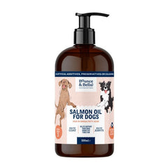 Scottish Salmon Oil for Dogs & Cats UK - Purity-Filtered Omega 3-6-9 Fish Oil Supplement, 500ml, Bounce and Bella