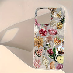 Phone Case: This Is a Stylish And Unique Shell-Themed Phone Case with a Planet Flower Design, Offering Full Coverage And Shock Protection. Its Minimalist Design for iPhone 17 Promax/Pro/ Air, 16 Plus, 15, 14 Pro Max, 13, 12, 11 and Galaxy.Gift