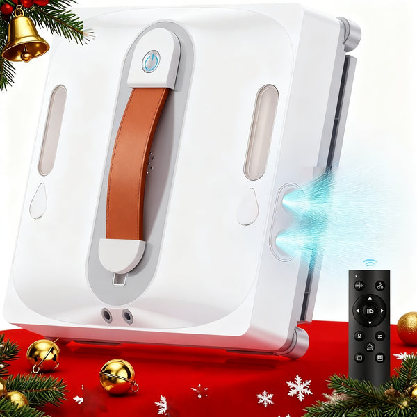 2025 Intelligent Electronic Window Cleaning Robot, Featuring 7.5Kpa Strong Suction, Smart Route Planning, an 8-Layer Safety Protection System, Edge Cleaning Capabilities, Washable Rags, Double-Sided Nozzles, And Water Volume Display