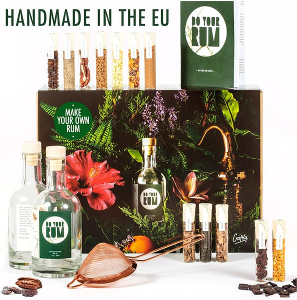 DO Your Rum | DIY Infusion Kit for Homemade Flavoured & Aged Rum | Original Gift Set | 12 Woodchip Blends & Botanicals | Rum Cocktail Mix Set | Gift for Men & Women