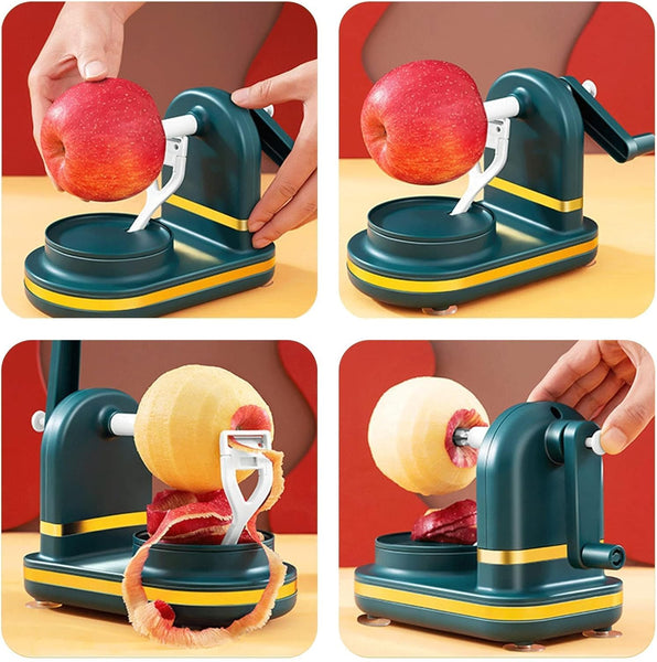 Apple Peeler, Vegetable Fruit Peeler Potato Peeling Machine Kitchen Peeling Tool for Cutting (Dark Green)