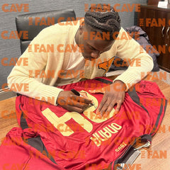Amadou Onana Signed Framed Belgium Football Shirt Including 1 Photo in 2 Options: White or Black Mount