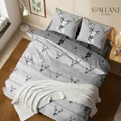 Printed Floral Duvet Sets 100% MicroFiber Super Soft Bedding Sets Button Closure With 2 Pillowcase Reversible Multicolored Duvet Covers Set