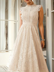 New Elegant Lace Flared Dress for Women