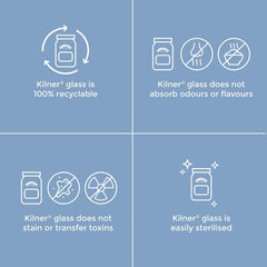 Kilner Preserve Jar 0.5L (500Ml) round Glass Screw Top Lid Preservation Storage Jar for Jams Chutneys Small Pickled Fruits