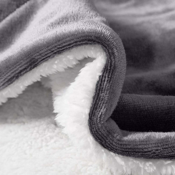 1pc Luxurious Double-Sided Sherpa Throw Blanket – Soft, Warm & Cozy Contemporary Blanket, Machine Washable, Perfect for Couch, Bed, Office & Travel, Ideal Gift