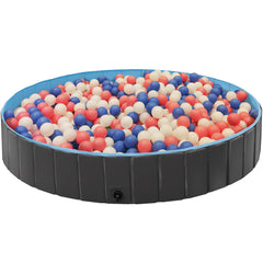 Costoffs Pet Pool Foldable Dog Swimming Pool, Pet Pool Portable Bathing Swimming Tub for Garden/Beach/Yard/Home, L/XL/XXL/XXXL, Blue/Grey/Black/Ocean Blue