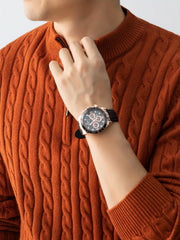 Christmas Gift for Men, New Twist Zipper Collar Pullover Sweater, Autumn And Winter Style, with Velvet, Thickened, Warm And Cold-Resistant, Can Be Worn Inside Or Outside, Casual And Versatile Essential, Knit