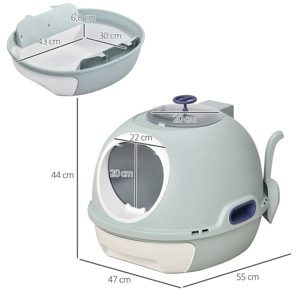 Pattie Plastic Litter Box Enclosure with Scoop