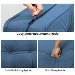Folding Sofa Bed Adjustable Lazy Tatami Sofa Convertible Floor Couch 5 Levels Adjustable Backrest Lounge Chaise for Living Room Bedroom Guest Room