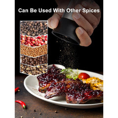 Premium 6 Pack Salt and Pepper Grinder Set Glass Body Condiment Mills with Adjustable Coarseness for Himalayan Pink Salt Peppercorns 200ml Capacity