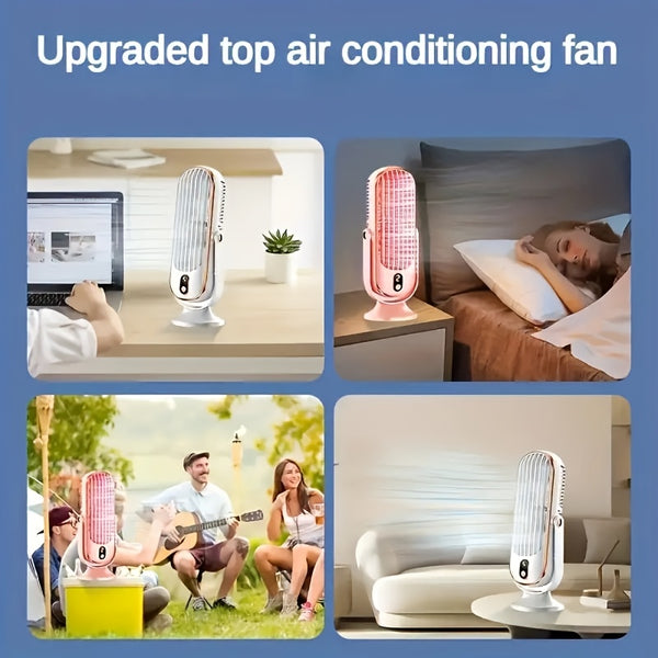 Portable Air Conditioner And Cooler - Dual Motor 5-Speed 720 Degree Surround Cooling Blower | Ultra Quiet USB Desktop Fan for Home Office Bedroom Travel Camping RV Outdoor | Valentine'S Day Christmas Gifts for Family Women Men Kids