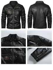 Autumn And Winter Small Collar Jacket Male Korean Version Slim Jacket New Trend Motorcycle Jacket Male Bomber Jacket Jacket for Men
