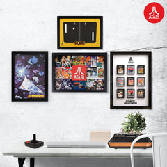 Official Atari Cartridge Wall Art Retro Gaming 3D Wall Decor Classic Arcade Cartridge Display Collectors Wall Decoration For Gaming Room Office Or Home Gift For Gamers