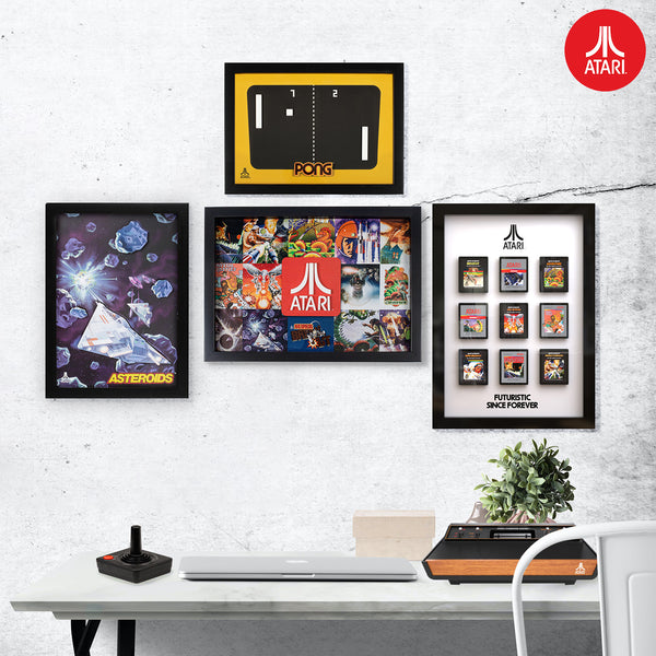 Official Atari Cartridge Wall Art Retro Gaming 3D Wall Decor Classic Arcade Cartridge Display Collectors Wall Decoration For Gaming Room Office Or Home Gift For Gamers